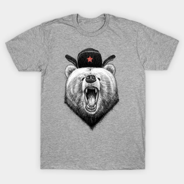 angry Russian bear T-Shirt by NikKor